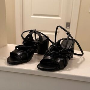 Zara Black Strappy Heels